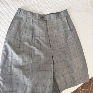 Gray Plaid Shorts